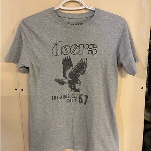 The Doors Gray Graphic Tee with Classic Eagle Print
